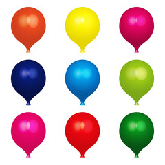 bunte Luftballons 3d Vektor