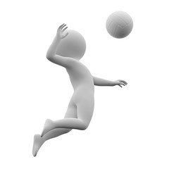 3d human - volleyball