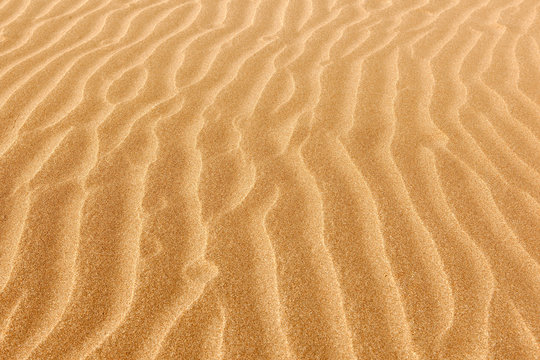 Clean rippled sand on the beach