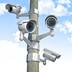 Fototapeta premium cctv and sky background