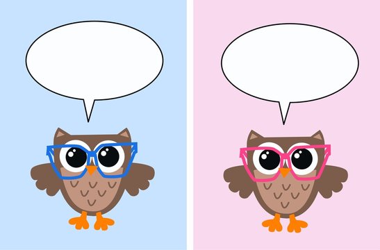 owl with a speech bubble