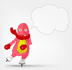 Funny Monster. Skater.