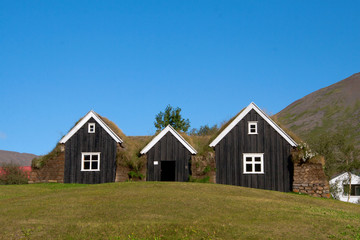 Fototapeta na wymiar typowe skandynawskie domy