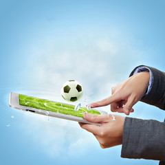Touch screen computer device and ball