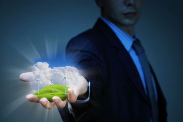 clean energy. windmills