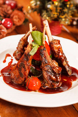 Roasted lamb ribs