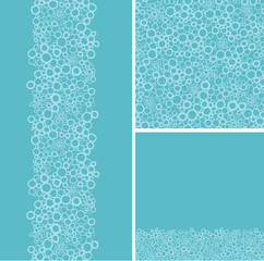 Set of bubble textured vector seamless pattern and borders - 47808256