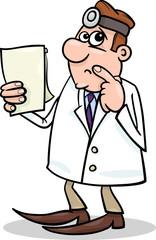 cartoon concerned doctor illustration
