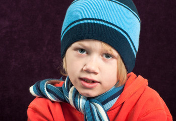 Boy in winter clothing