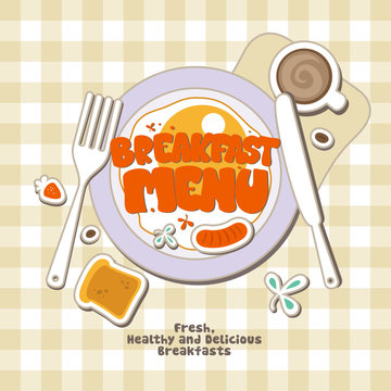 Breakfast Menu Card Design template