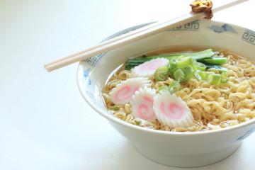 Japanese ramen noodles with Kamaboko naruto