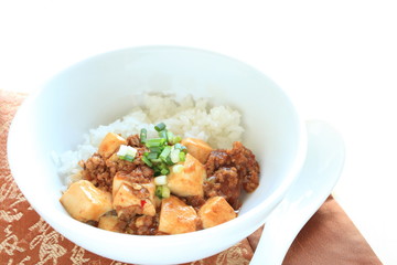 chinese cuisine, Mapo Tofu on rice