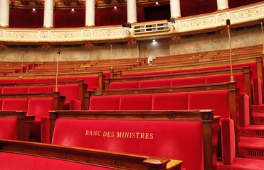 Fototapeta premium Hémicycle de l'Assemblée Nationale à Paris