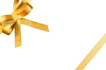 Schleife, gold, freigestellt, #3