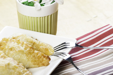 spinach puff pastry ready to be serve