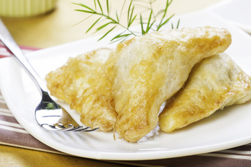 spinach puff pastry ready to be serve