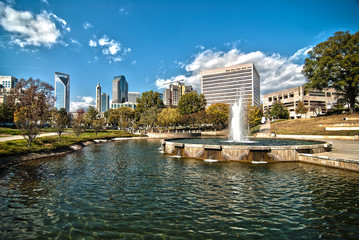 Skyline of Uptown Charlotte, North Carolina.