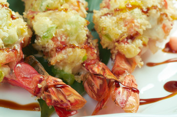 Royal tiger shrimps