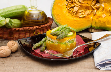 delicious timable of vegetable and rice