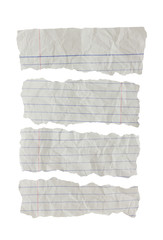 Folded paper notes .