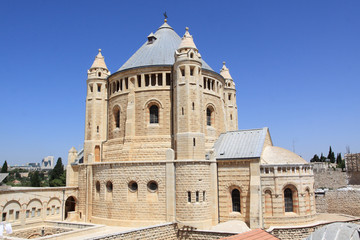 Fototapeta na wymiar The Church of the Dormition in Jerusalem , israel