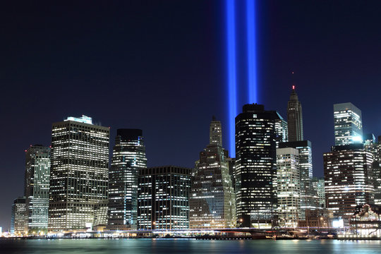 Lower Manhattan Skyline and the Towers Of Lights