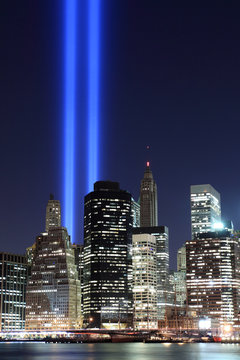 Lower Manhattan Skyline and the Towers Of Lights