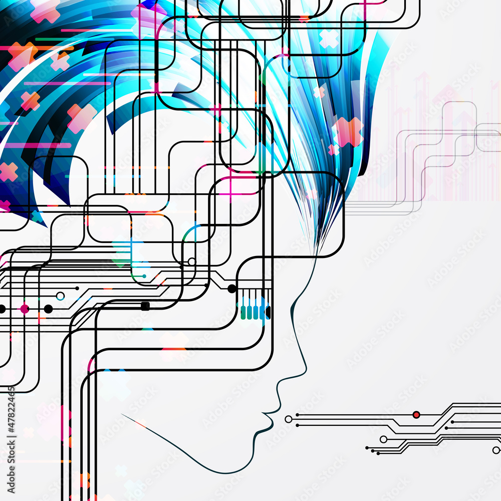 Poster abstract circuit board background