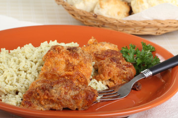 Baked Chicken and Rice Dinner