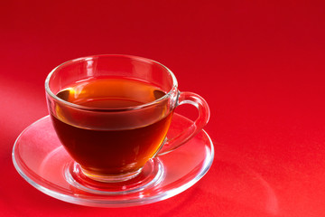 Fototapeta premium Transparent cup of tea