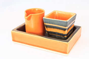 Orange glazed ware