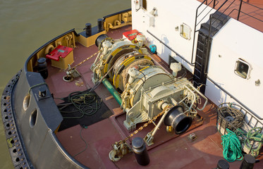 Pulling section of a tugboat