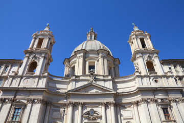 Fototapeta na wymiar Rome - church of Sant Agnese in Agone