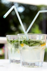 mojito cocktail on the table outdoor