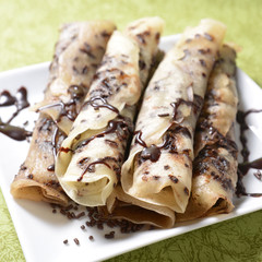 Crepes mit Schokosauce