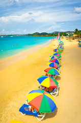 Beautiful beach in Saint Lucia, Caribbean Islands