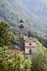 Fototapeta premium Kościół Lavertezzo, Ticino (CH)
