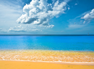 Beautiful beach in Saint Lucia, Caribbean Islands