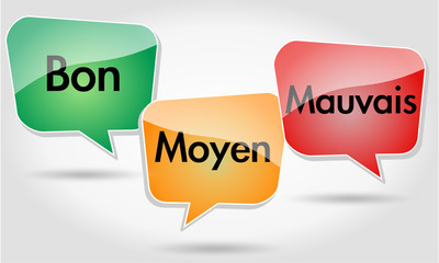 Bulles Bon Moyen Mauvais