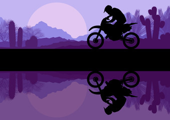 Motorbike riders motorcycle silhouette