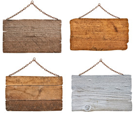 wooden sign with chain hanging background message