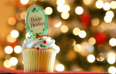 Happy Holidays Cupcake