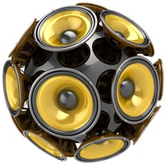  3D audio speakers sphere