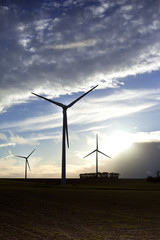Obraz premium Eolienne, énergie, propre, écologie, environnement