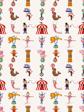 seamless circus pattern