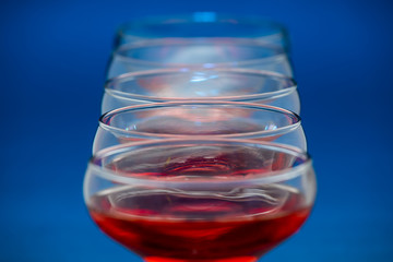 Red wine in glasses