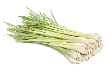 Fresh Lemon Grass on white background