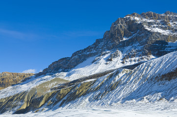 Top of High mountains, covered by snow