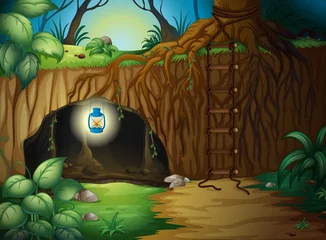 Photo sur Plexiglas Animaux de la forêt Une grotte dans la jungle