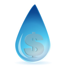 dollar water drop